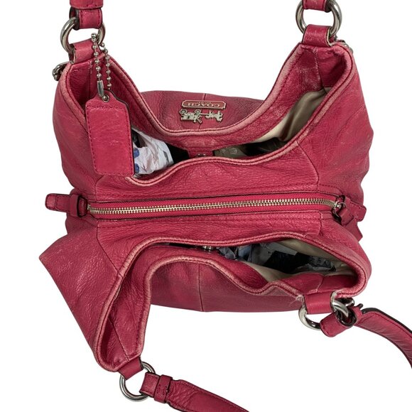 COACH Madison Maggie Triple Compartment Slouchy Shoulder Bag Tote Barbie Pink - Picture 10 of 16